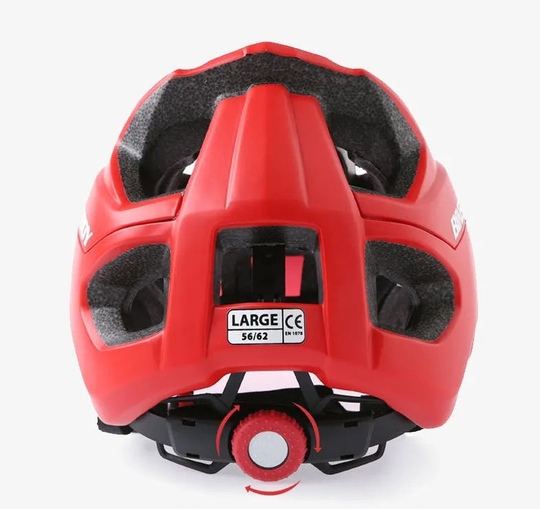 Adult unisex plain mountain bike helmet with black PC shell and EPS foam liner