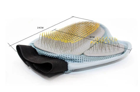 Steel Needle Pet Massage Gloves for effective grooming and circulation stimulation