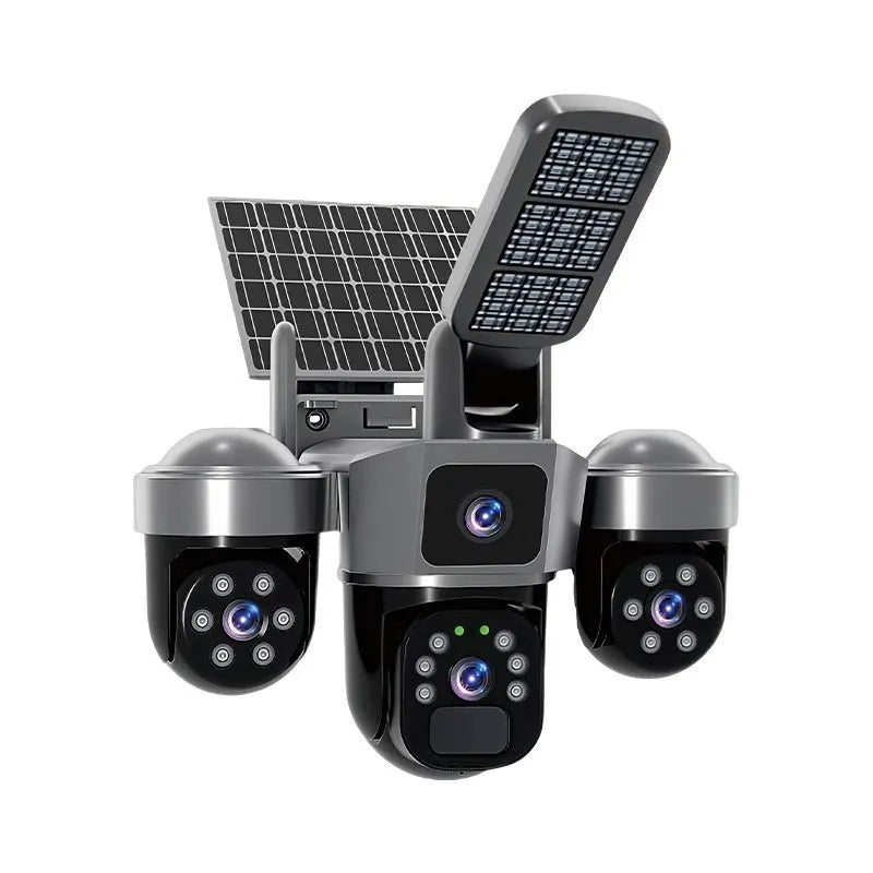 Outdoor 4G solar camera with full-colour night vision, two-way voice, and ABS plastic housing