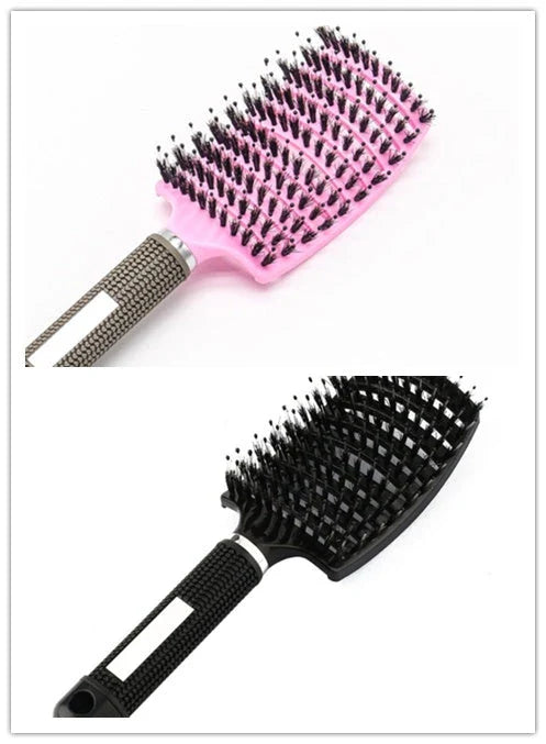 Ultra-Soft Detangling Hair Brush with Scalp Massage - Premium Bristles and Nylon for Effortless Tangle-Free Hair