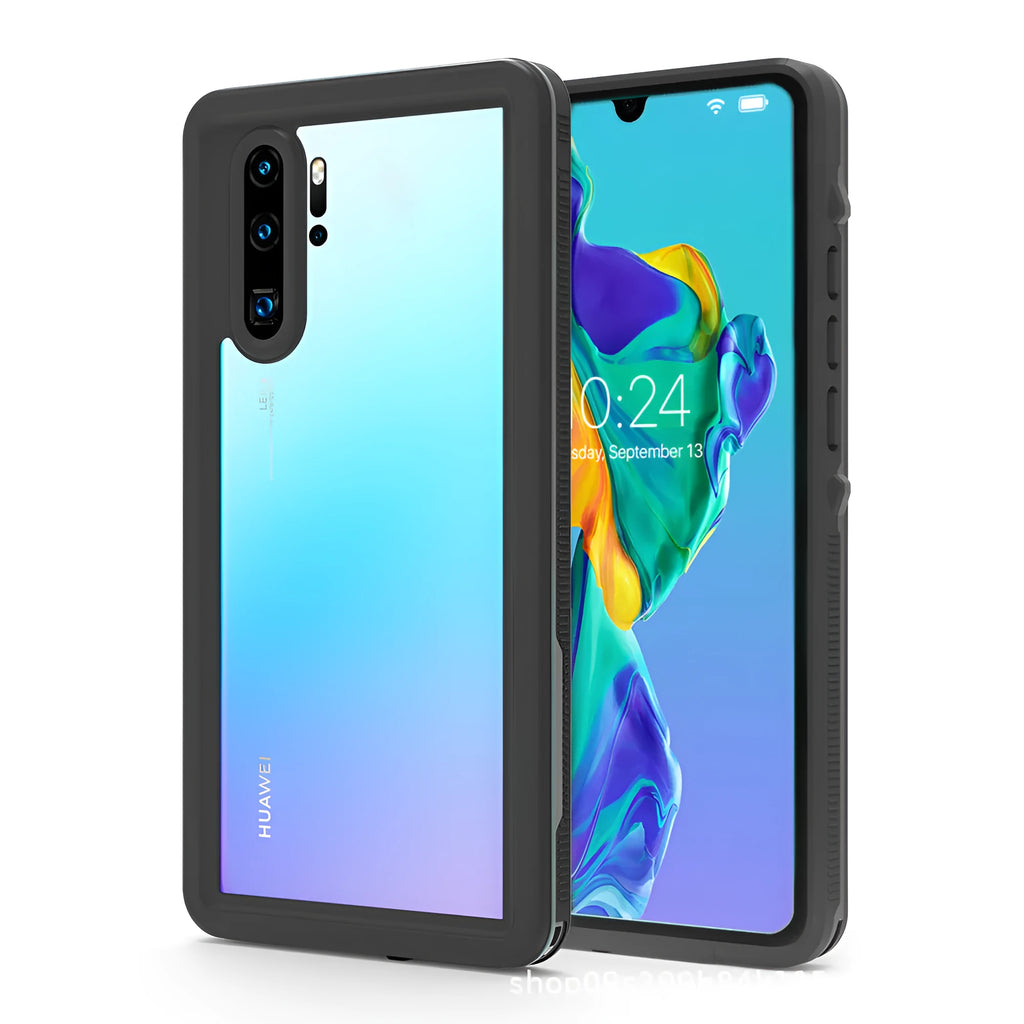 Huawei P30 Pro phone case in grass blue colour with wave point texture pattern