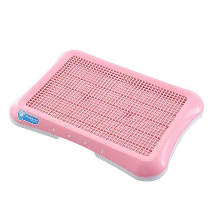 Antibacterial puppy potty tray in pink, light green, and blue, dimensions 47*34*5cm