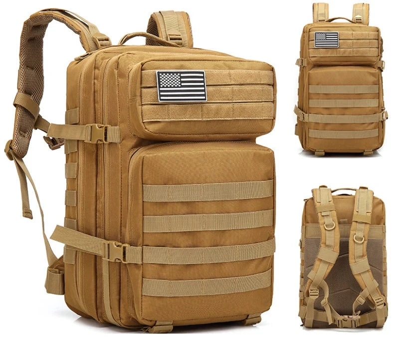 50L Tactical Outdoor Backpack with multiple compartments and MOLLE system