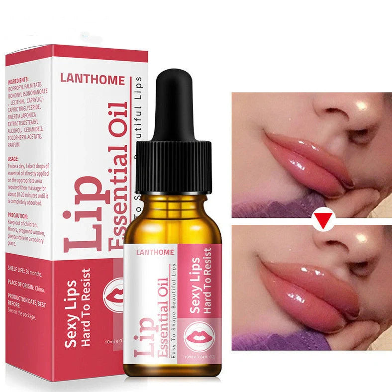 10ml glass bottle of bitter orange lip essential oil with dropper applicator for lip care