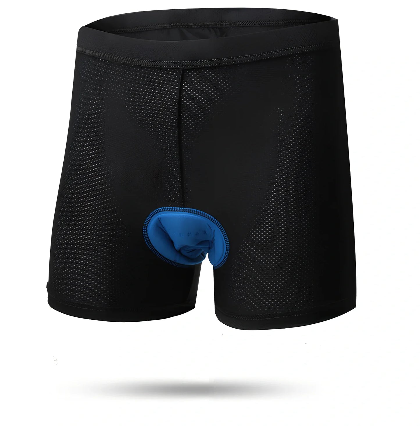 Black sponge cushion riding panties for cycling, padded polyester fit for road and mountain bikes, sizes S-3XL
