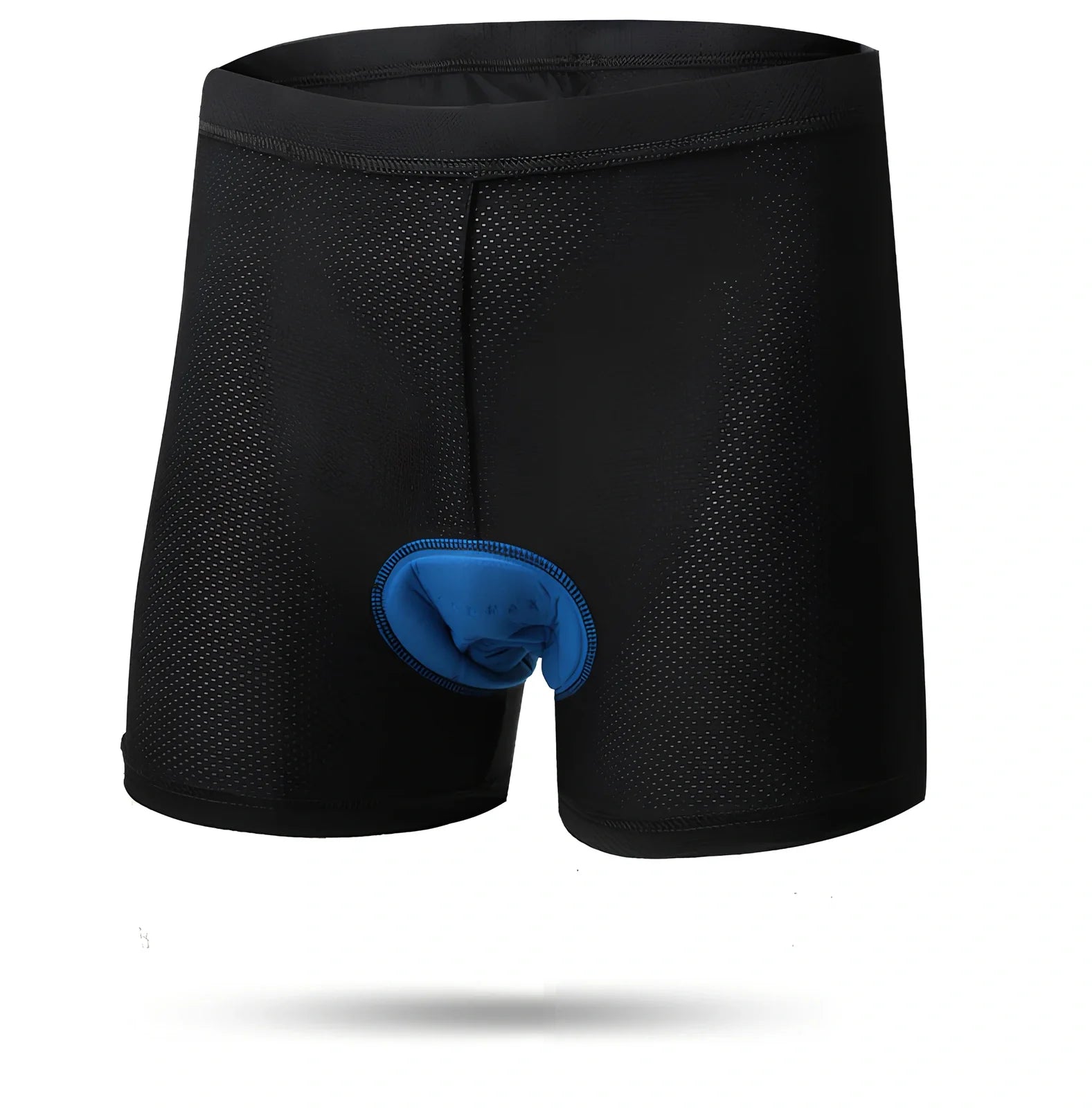 Black sponge cushion riding panties for cycling, padded polyester fit for road and mountain bikes, sizes S-3XL