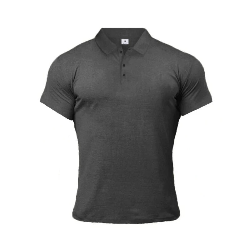 Men's slim fit cotton polo shirt for summer sports in various colours