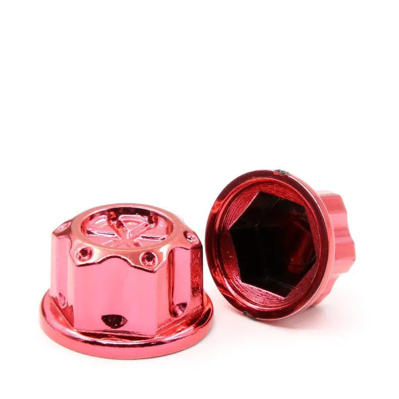 Set of 30 coloured ABS plastic screw covers for motorcycle engine modification.