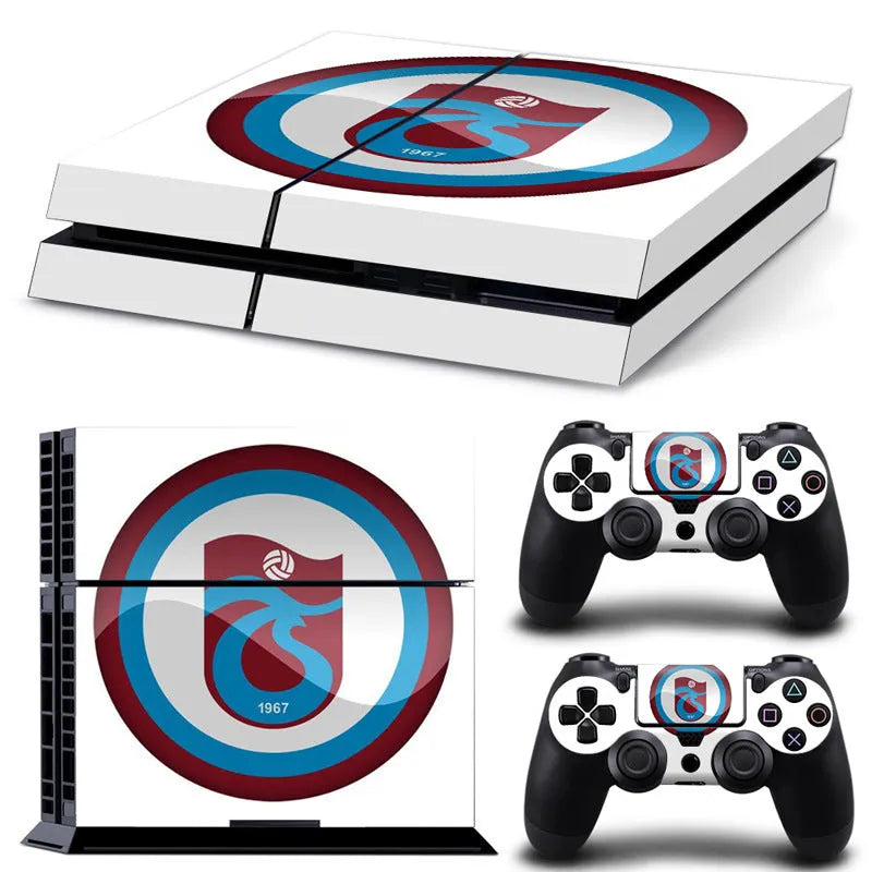 PS4 game console protective film showing thin 0.001mm PVC construction with style options