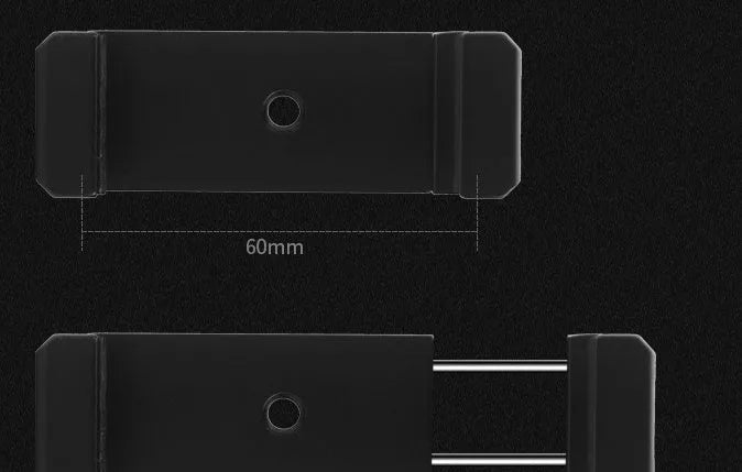 Aluminium alloy smartphone bracket with clip and tripod mounting options