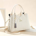 Women's soft PU leather messenger bag in horizontal square shape with urban simplicity styling