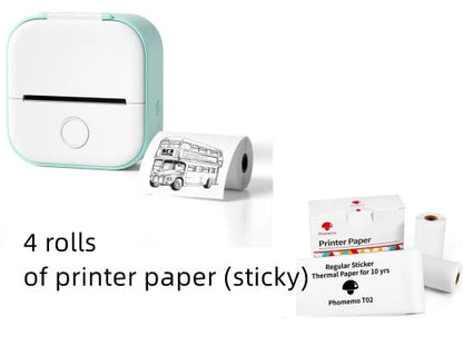 Portable Mini Thermal Label Printer with Bluetooth connectivity in various colours
