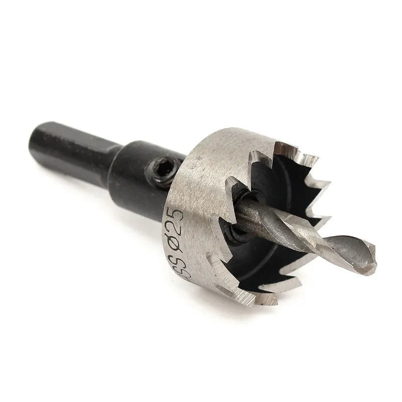 12-piece HSS cutter drill bit set with hole saws ranging from 15mm to 50mm for stainless steel drilling