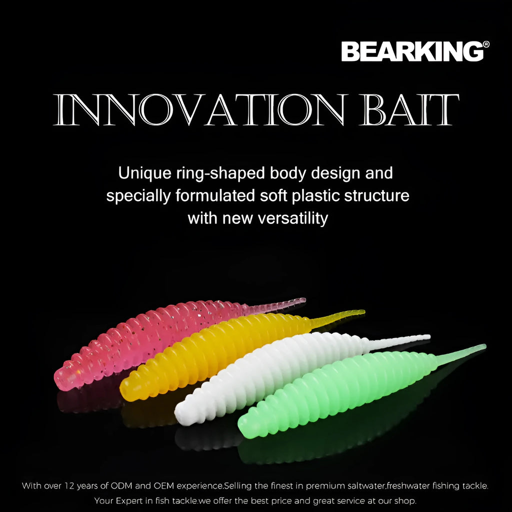 49mm 0.9g micro soft worm lure in multiple colours for topmouth culter mandarin fish weever