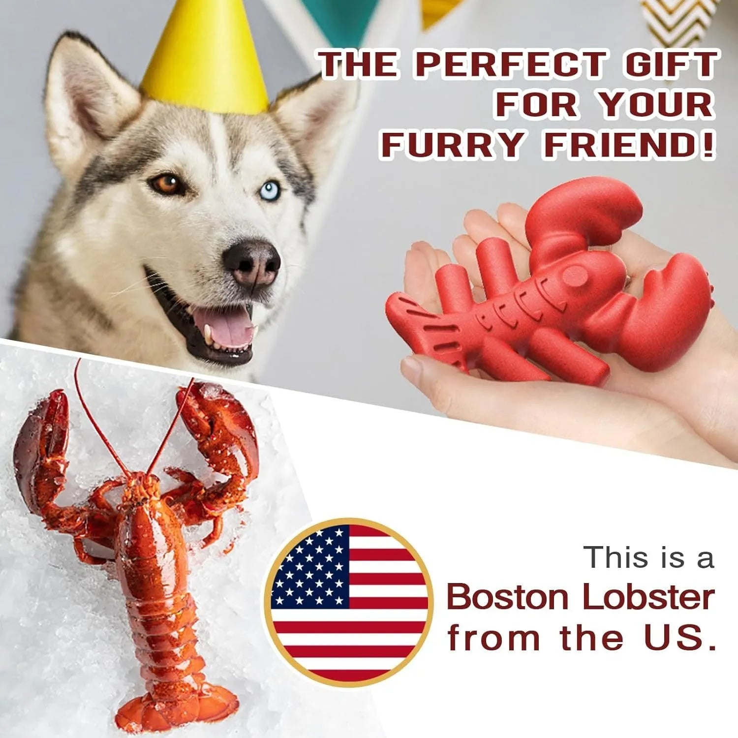 Red large hard dog chew toy for aggressive chewers and big breeds on a white background.