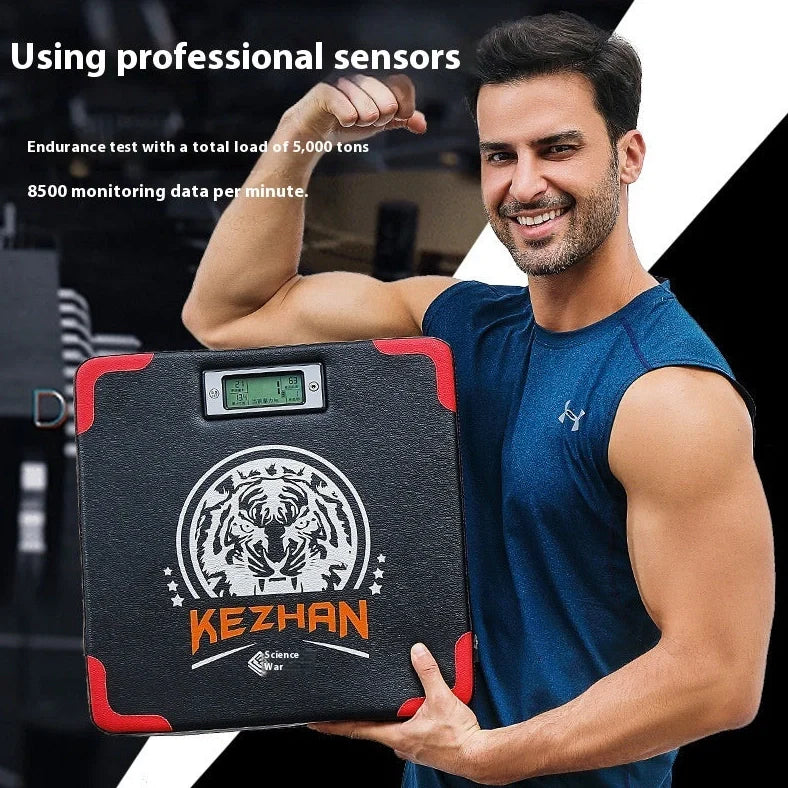 Smart hanging-type boxing training sandbag with dynamometer measuring punch force