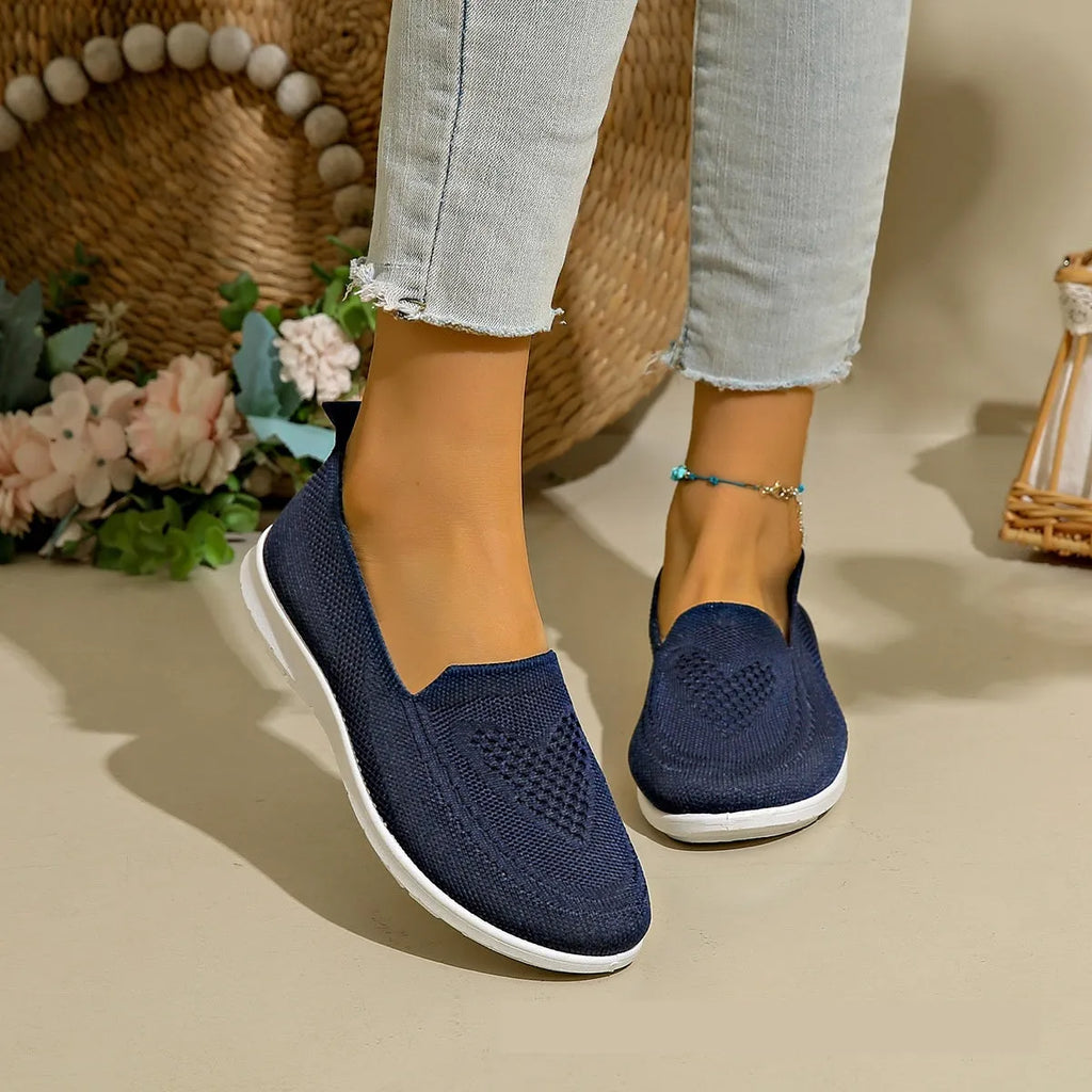 Women's plus size casual canvas shoes with mesh lining in multiple colour options