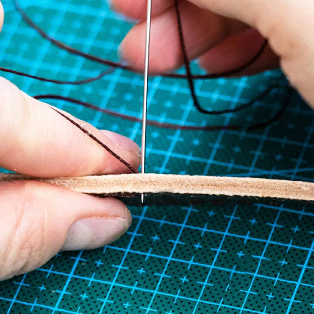 Dual-purpose blind sewing needle set for easy threading and sewing