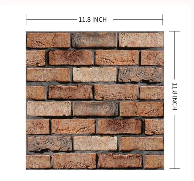 Waterproof brick wallpaper sticker for kitchen and bathroom decor