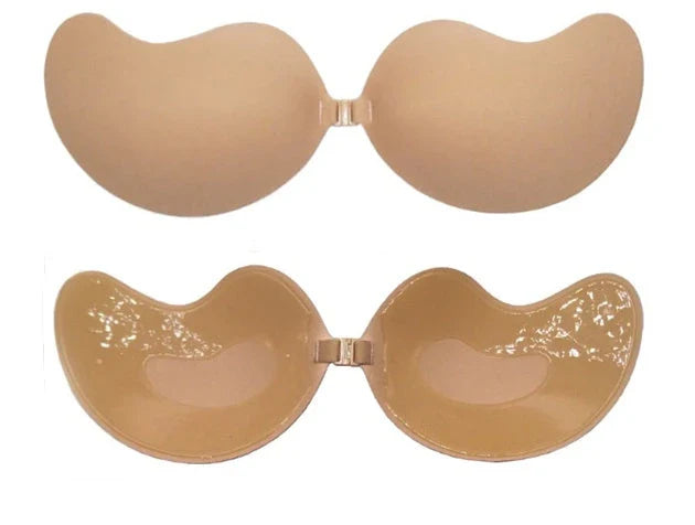 Invisible Lift Push-Up Bra in black and skin tone colors, designed for backless, strapless, and low-cut outfits