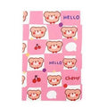 Cartoon A5 notebook with 30 sheets showing one of eight character designs like Strawberry Rabbit or Cute Bear