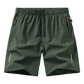 Men's black ice silk basketball shorts with loose straight leg fit for sports training.