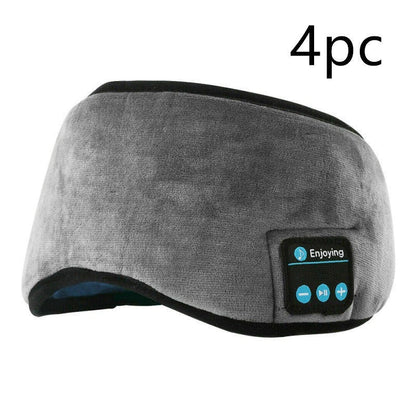 Bluetooth 5.0 wireless headband with built-in sleeping eye mask for music, calls, and relaxation