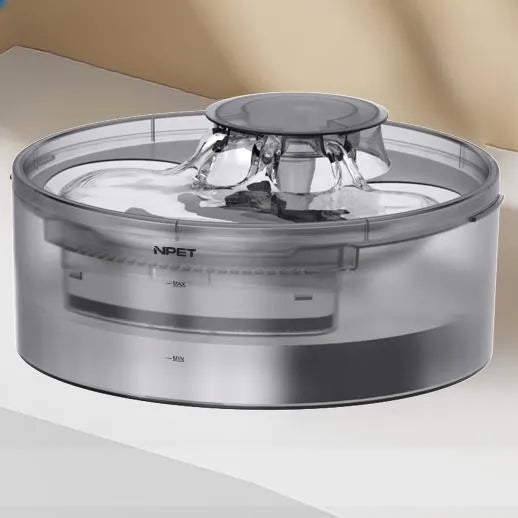 Automatic pet water fountain dispenser with flowing water circulation for cats and dogs