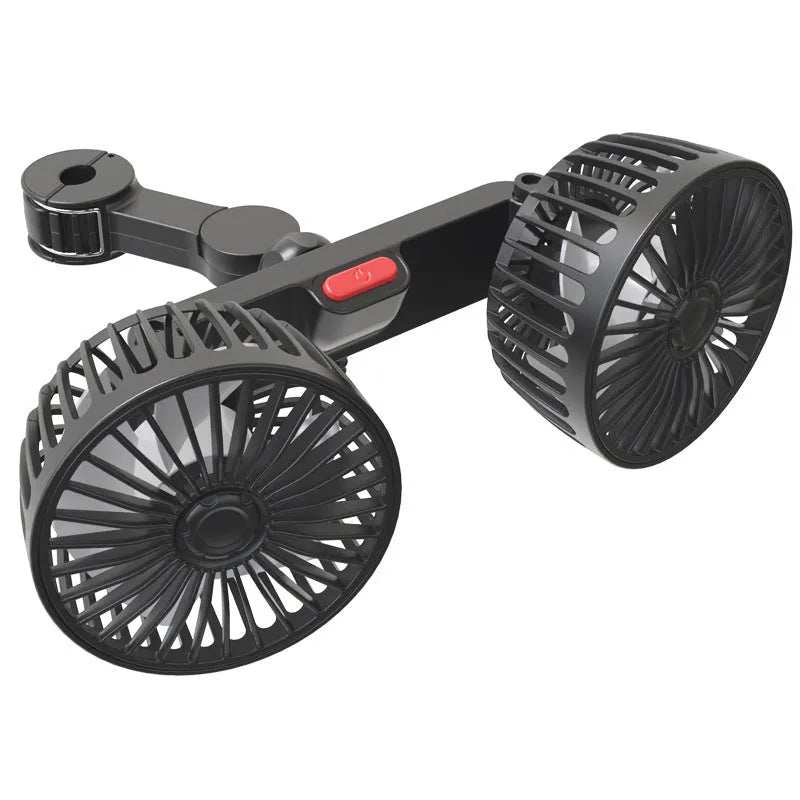 Black car USB rear pillow single head fan model F4207 with adjustable wind direction