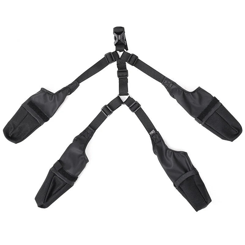 Adjustable waterproof dog boots with anti-slip sole for outdoor protection