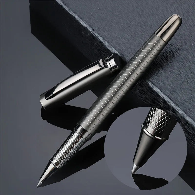 High-end business signature pen with metal body, 0.5mm bullet nib, in fog gun grey colour