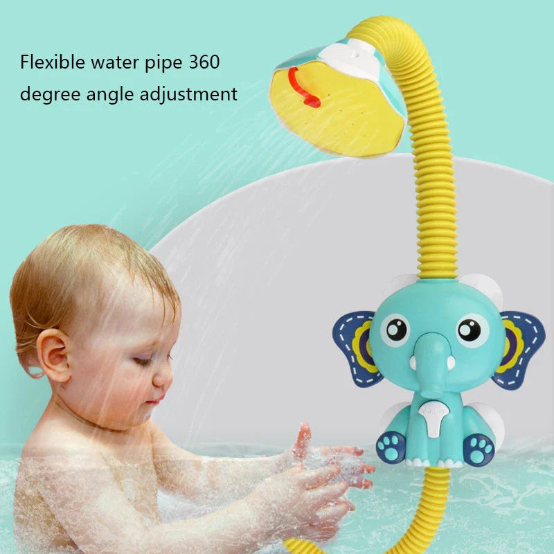 Elephant model electric water spray toy for kids bath time fun