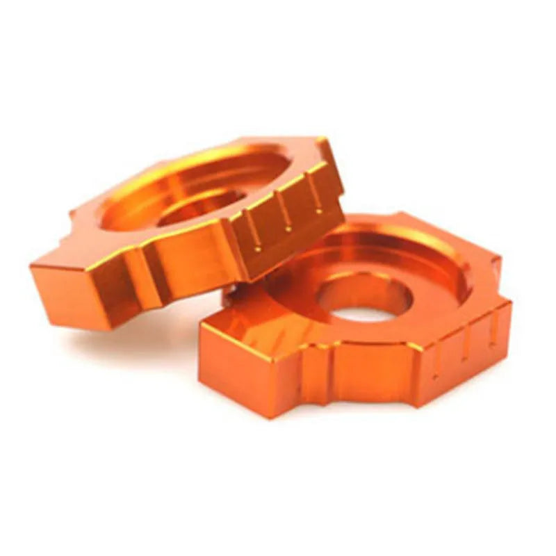 Orange KTM motorcycle rear fork regulator screw kit for Duke 200, 390, 990 models