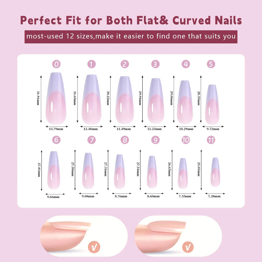 French Wear seamless removable nail stickers, 288-piece set in armour style