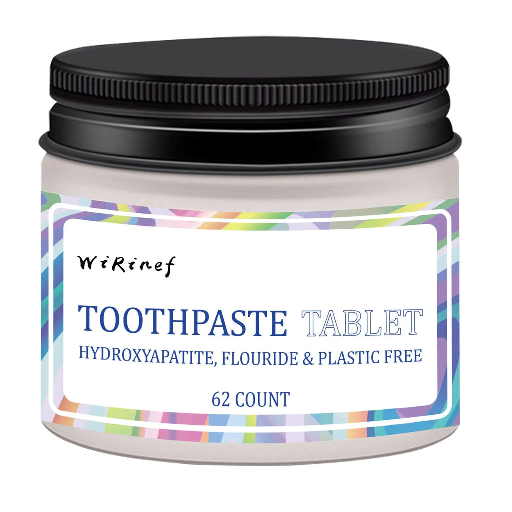 Portable toothpaste tablets in TP19 colour with 62 pieces for chewing activation dental cleaning