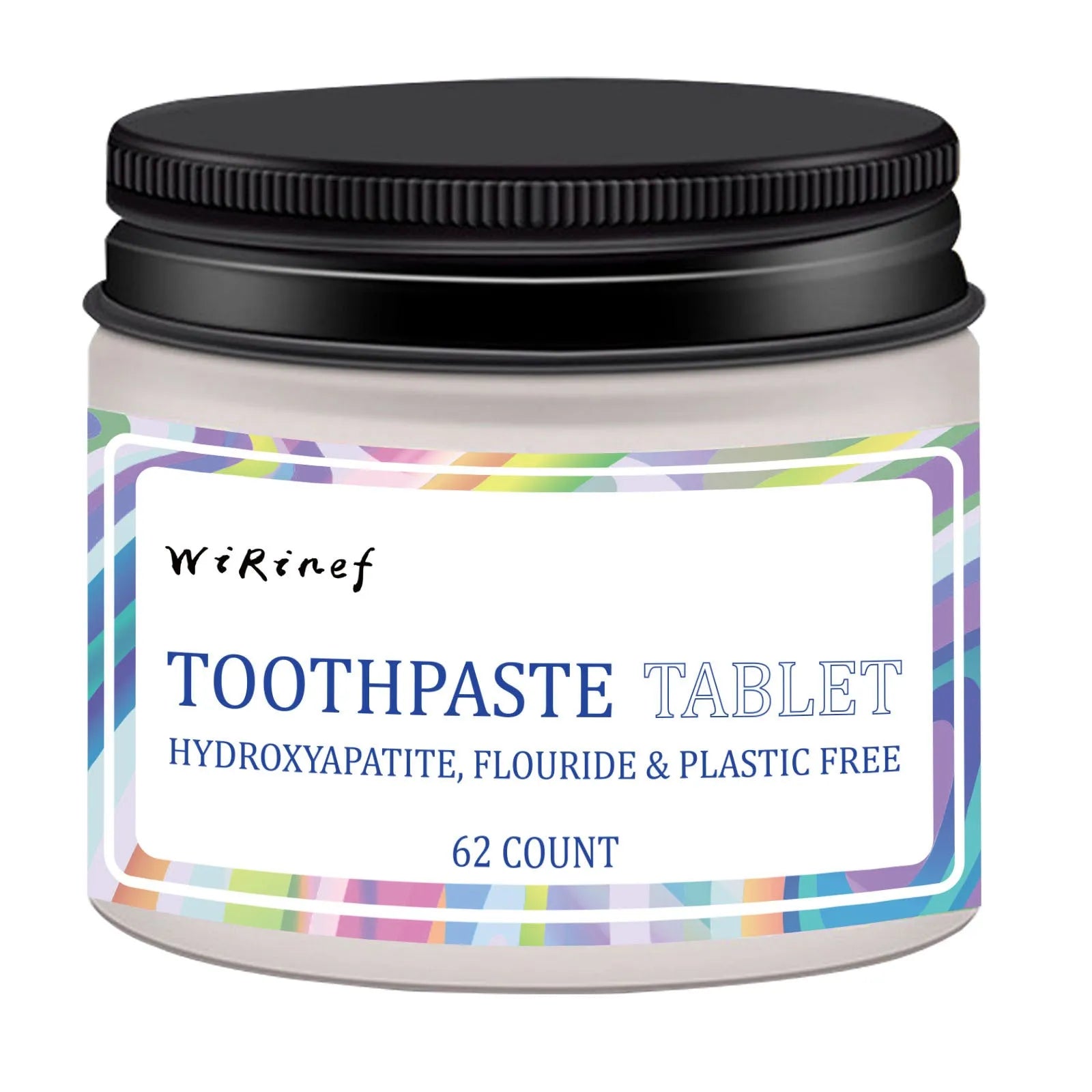 Portable toothpaste tablets in TP19 colour with 62 pieces for chewing activation dental cleaning