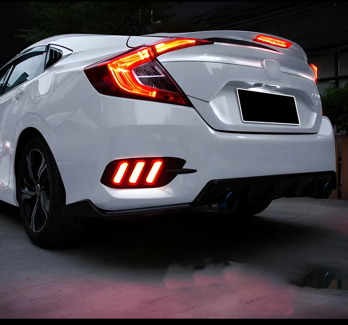 Car front beacon profile light for B T Civic with blackened acrylic shade
