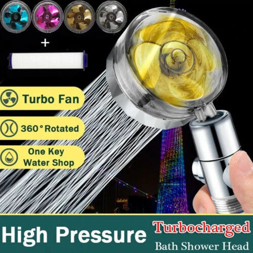 Modern minimalist shower head with high-pressure design and water-saving micro nozzles