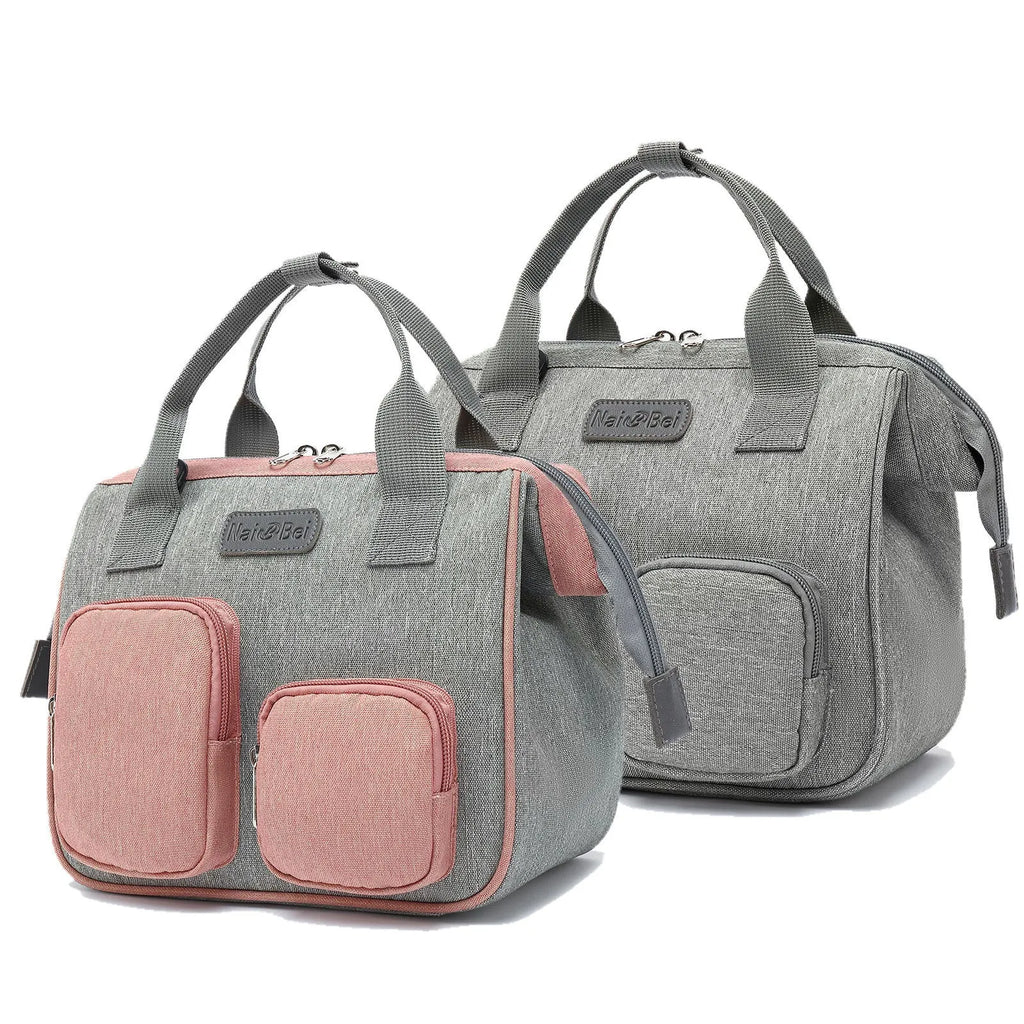 Women's waterproof Oxford cloth handbag with organisational pockets in grey colour option