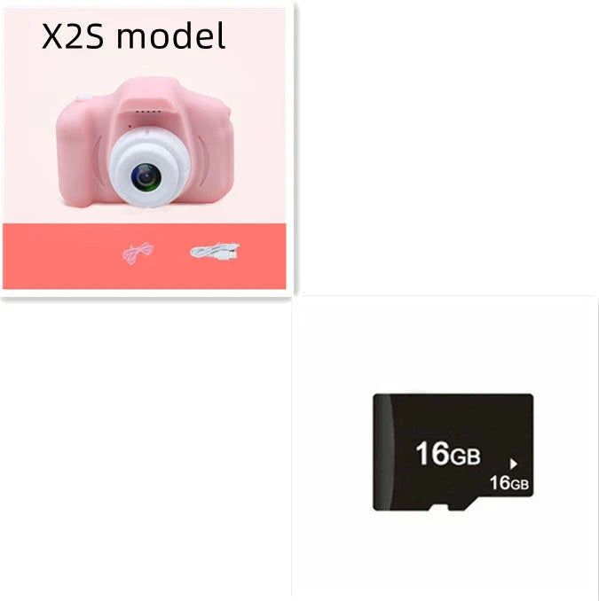 Playful X2 HD Mini Digital Camera for Kids with Durable Silicone Body, Vibrant Display, and Creative Filters