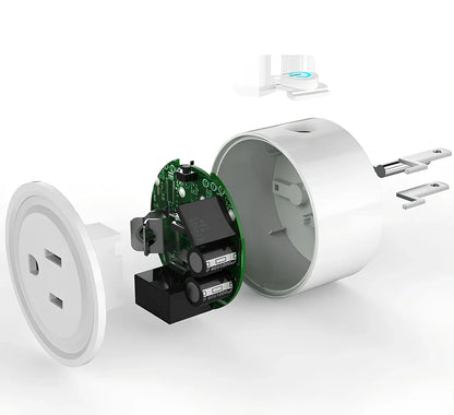 UK three-pin WIFI smart plug adapter with four outlets and USB ports for remote control via app or Alexa