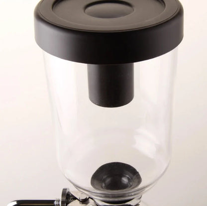 Siphon Coffee Maker with glass pot and wooden handle for 3 people