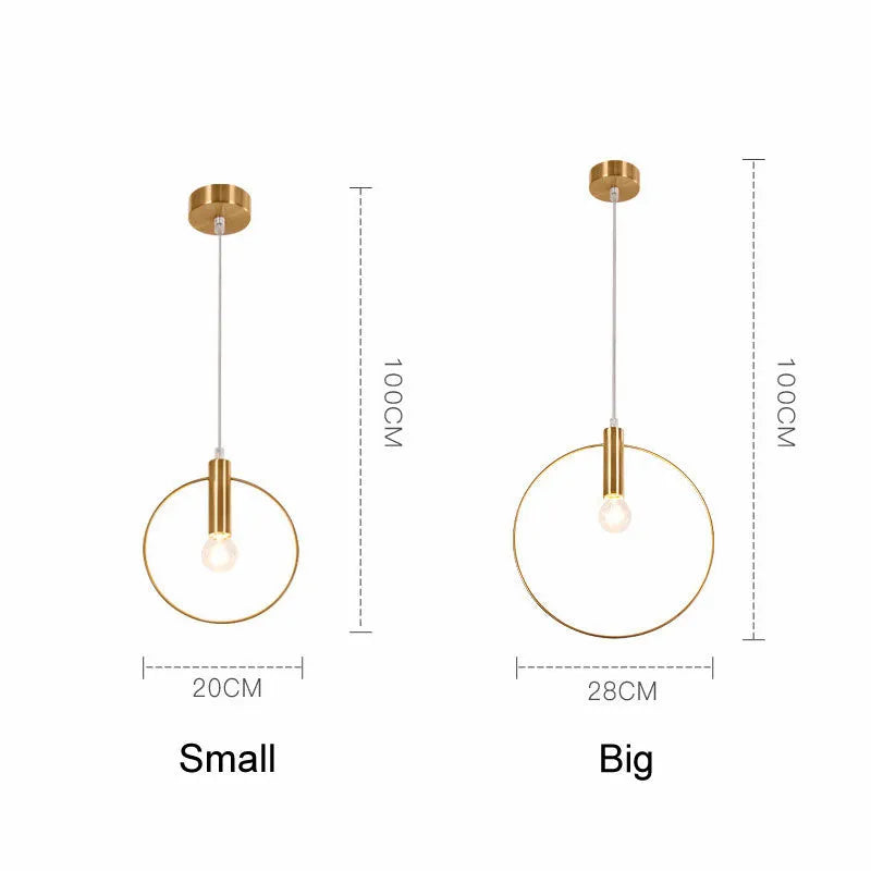 Gold post-modern wrought iron chandelier with matte finish in 280mm diameter for ceiling lighting