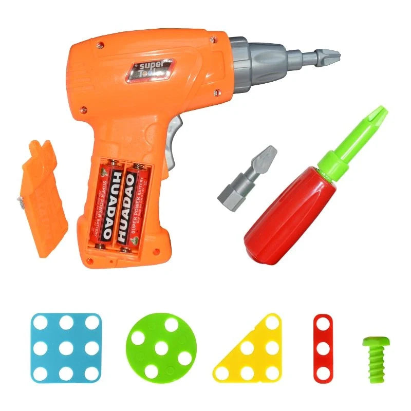 Creative Building Kits Educational Blocks Sets with safe plastic power drill for children