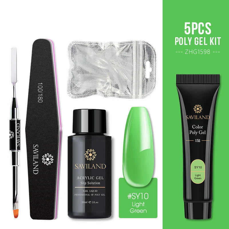 5 Piece Soft Rainbow Gel Kit for vibrant, durable nail art with UV/LED cure