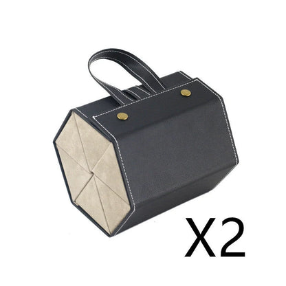 Foldable PU leather sunglasses and eyeglasses organizer case with five slots