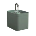 Pet water dispenser live water filter cat water fountain plastic blue green USB powered 16x11.5x12.5 cm