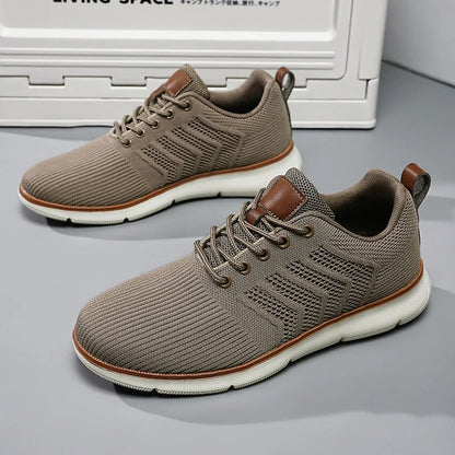 Men's lace-up mesh sneakers in various colours for casual and sports wear