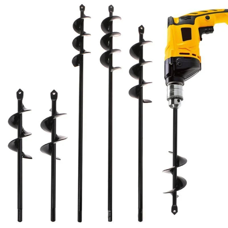 Versatile twist drill bit for effortless gardening and planting of flowers, bulbs, and vegetables