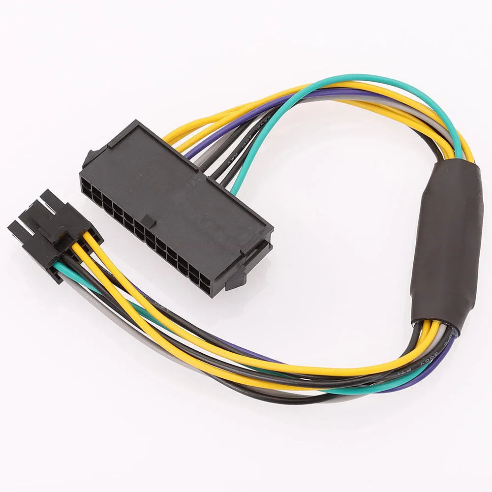 Black DELL Optiplex ATX 24-pin to 8-pin motherboard power adapter cable, 30cm long